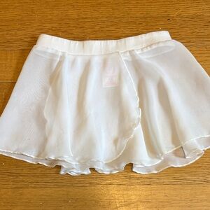 Chiffon Kids Dance Skirt in White